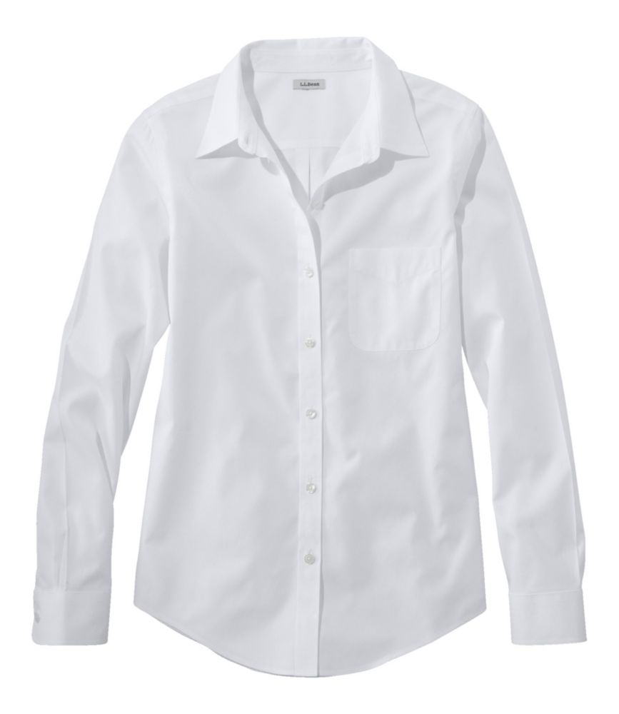 Women's Wrinkle-Free Pinpoint Oxford Shirt, Long-Sleeve Relaxed Fit - US 0927