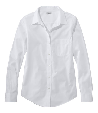 Women's Wrinkle-Free Pinpoint Oxford Shirt, Long-Sleeve Relaxed Fit - US 0927