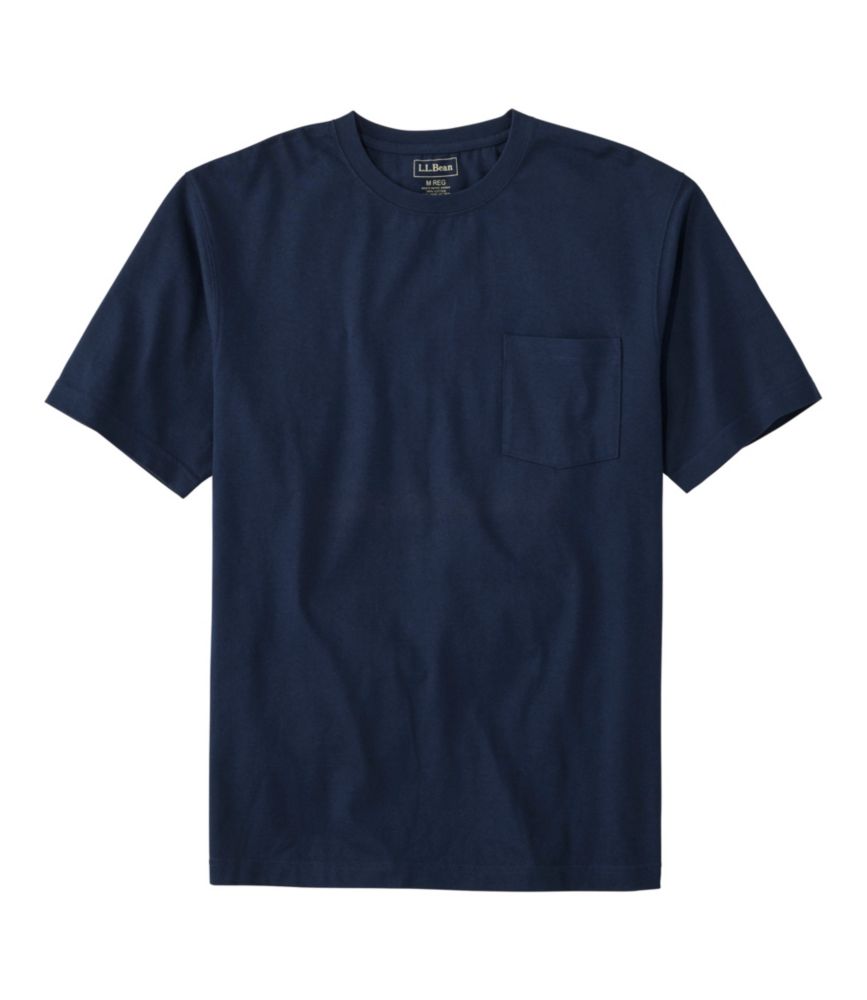 Men's Carefree Unshrinkable Tee with Pocket, Traditional Fit - US 8177
