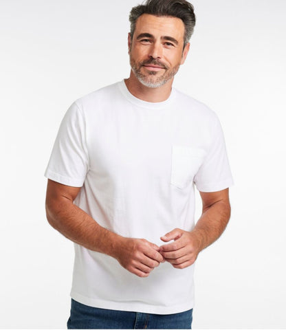 Men's Carefree Unshrinkable Tee with Pocket, Traditional Fit - US 9781