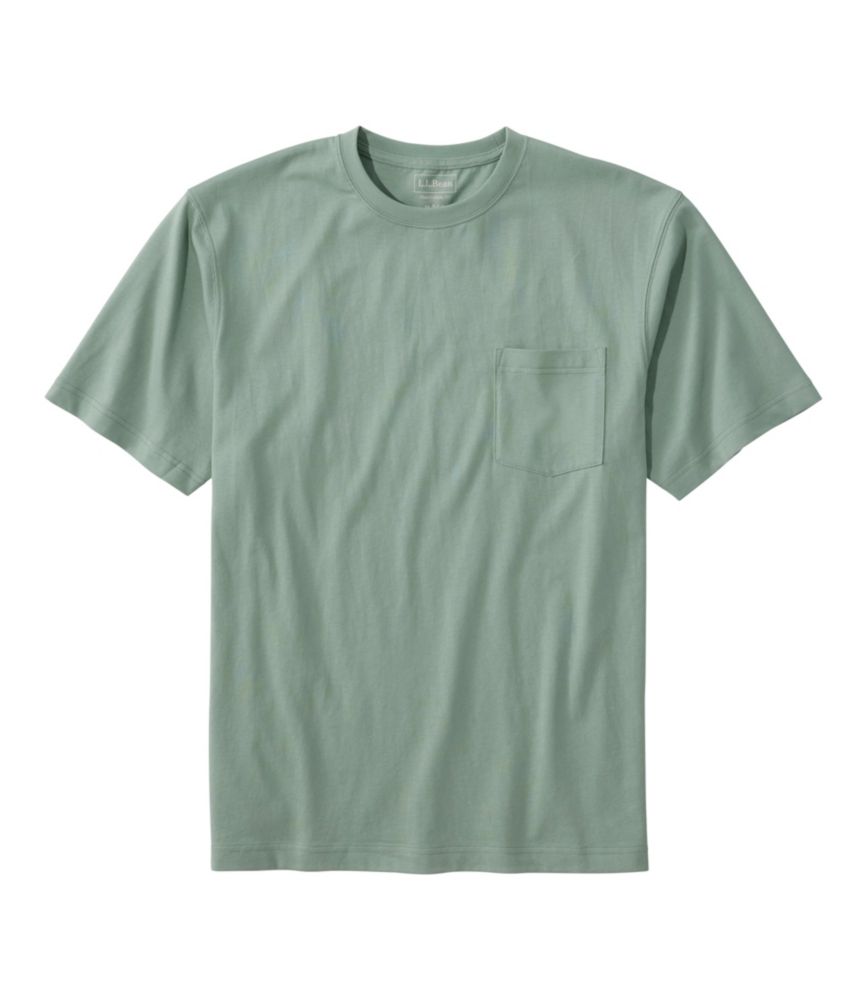 Men's Carefree Unshrinkable Tee with Pocket, Traditional Fit - US 5194