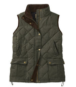 Women's L.L.Bean Upcountry Waxed Cotton Down Vest - US 7169