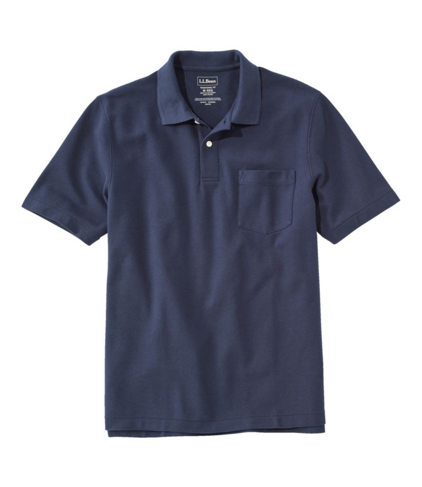 Men's Premium Double L® Polo, Hemmed Short-Sleeve with Pocket - US 7371