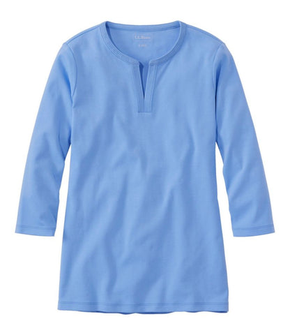 Women's L.L.Bean Tee, Three-Quarter-Sleeve Splitneck Tunic - US 5468