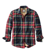 Men's Sherpa-Lined Scotch Plaid Shirt, Slightly Fitted - US 5189