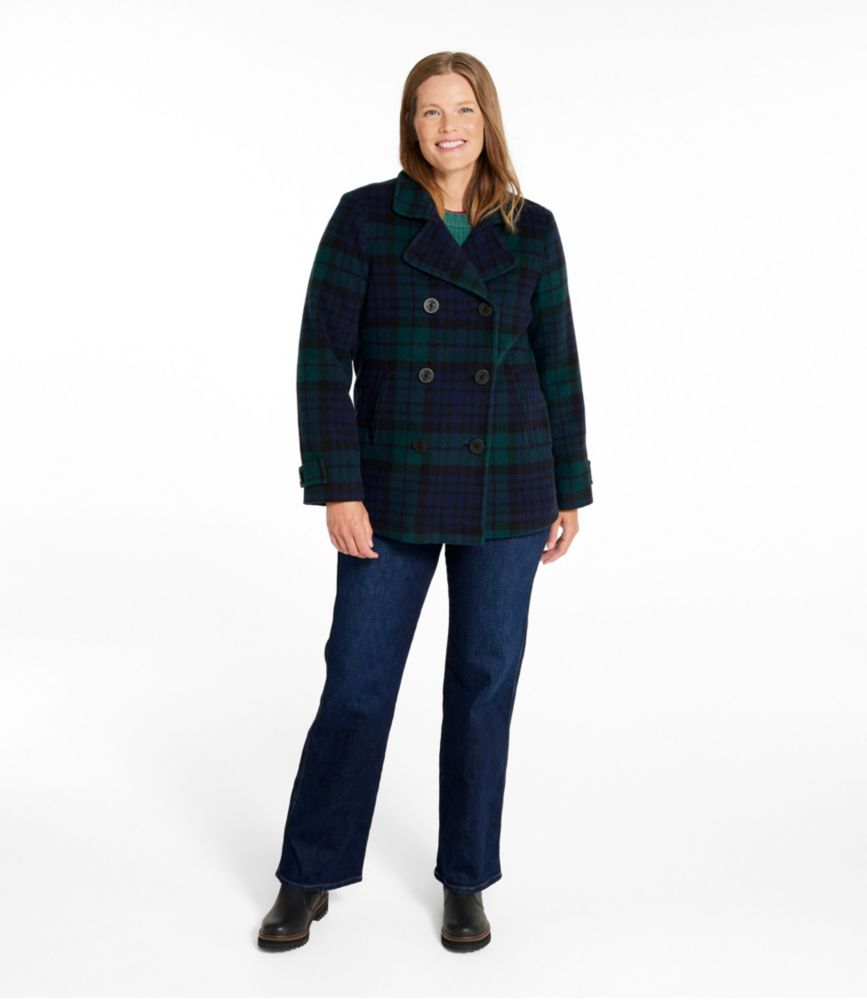 Women's Classic Lambswool Peacoat, Pattern - US 0080