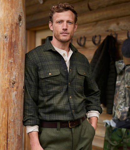 Men's Maine Guide Lightweight Wool Field Shirt, Plaid - US 5154