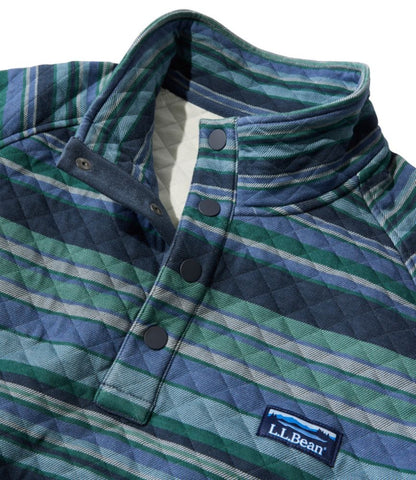 Men's Quilted Sweatshirt, Mockneck, Stripe - US 2443