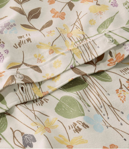 Birch Floral Flannel Comforter Cover Collection - US 6476
