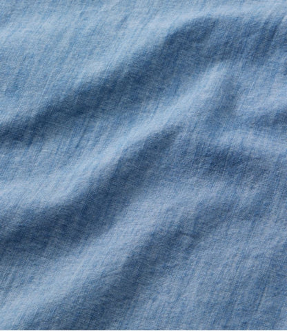 Women's Essential Cotton Shirt, Chambray Long Sleeve - US 9595