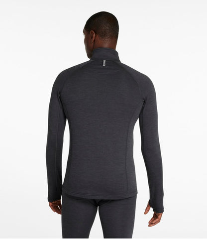 Men's L.L.Bean Midweight Base Layer Crew Top, 1/4 Zip - US 7752