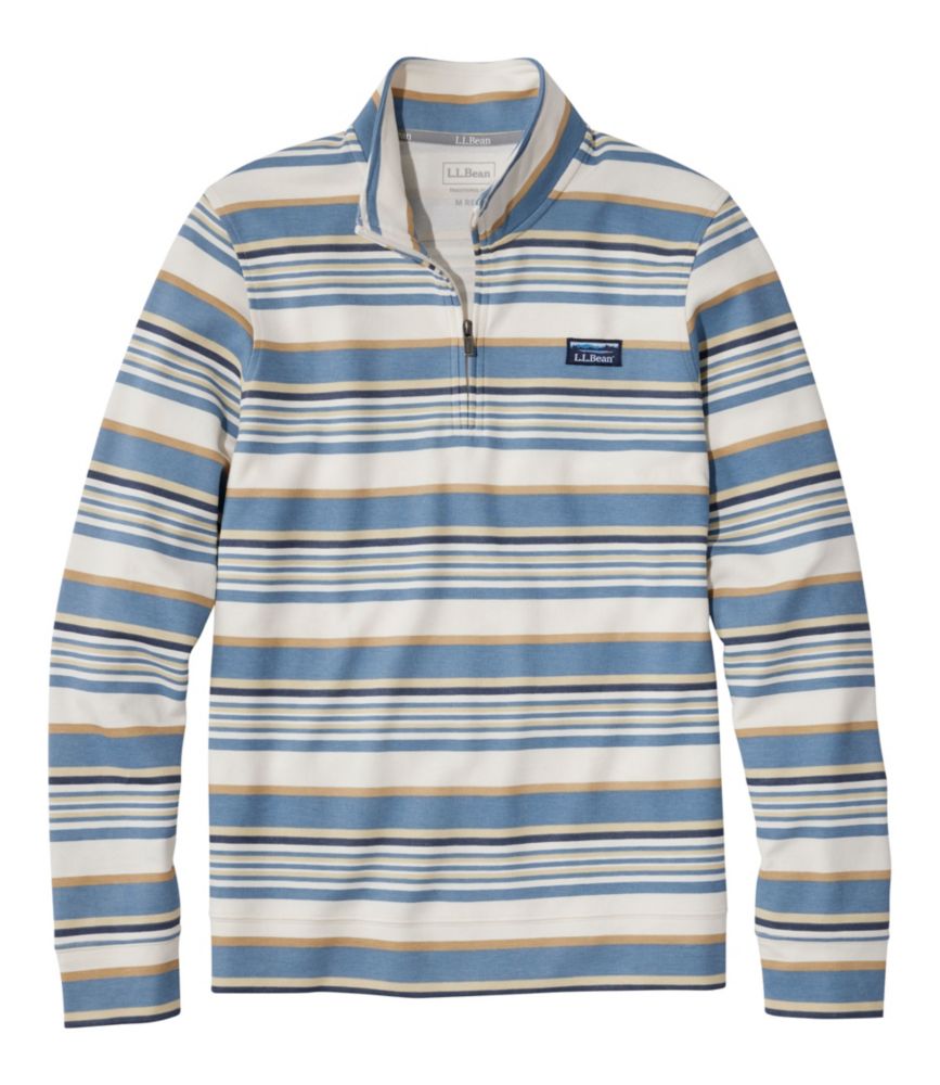 Men's Comfort Stretch Performance® Piqué, Quarter-Zip Pullover, Stripe - US 6242