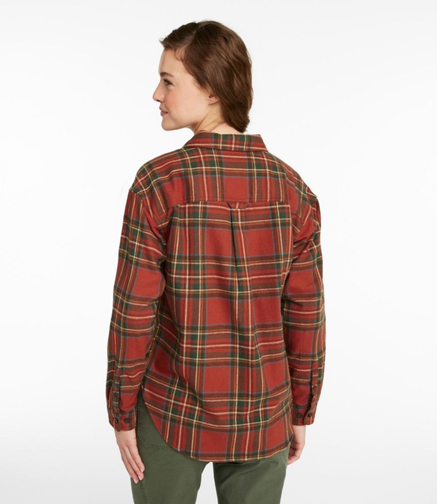 Women's Scotch Plaid Flannel Shirt, Boyfriend - US 3120