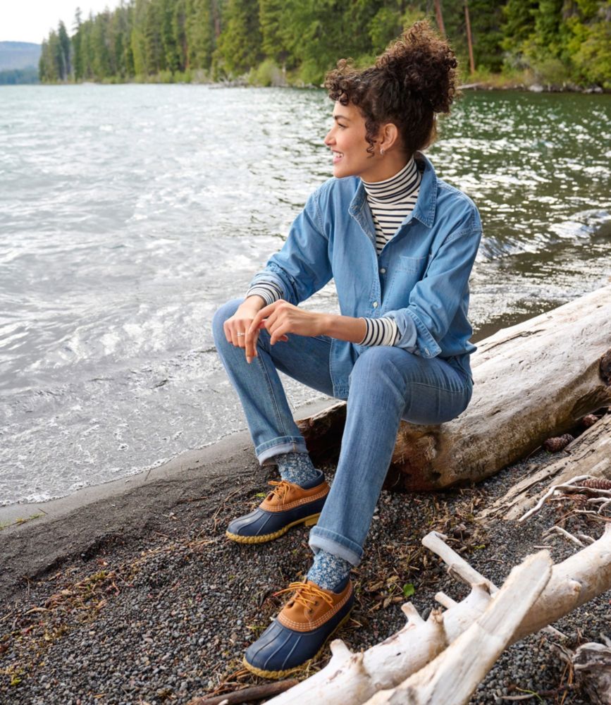 Women's L.L.Bean Denim Boyfriend Shirt - US 6177