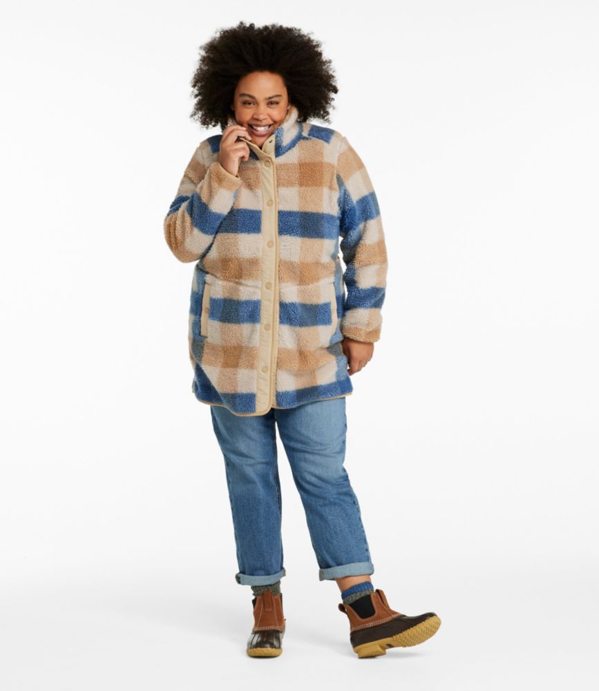 Women's Bean's Sherpa Fleece Coat, Print - US 0869
