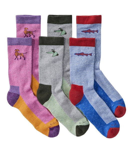 Adults' Wicked Soft Cotton Socks Animal Gift Set, 3-Pack - US 0918