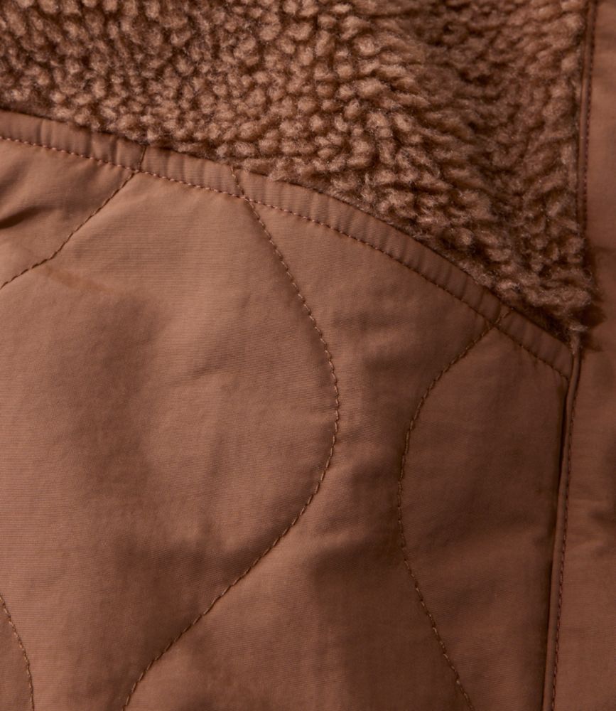 Women's Bean's Mixed Media Sherpa Fleece Jacket - US 6886