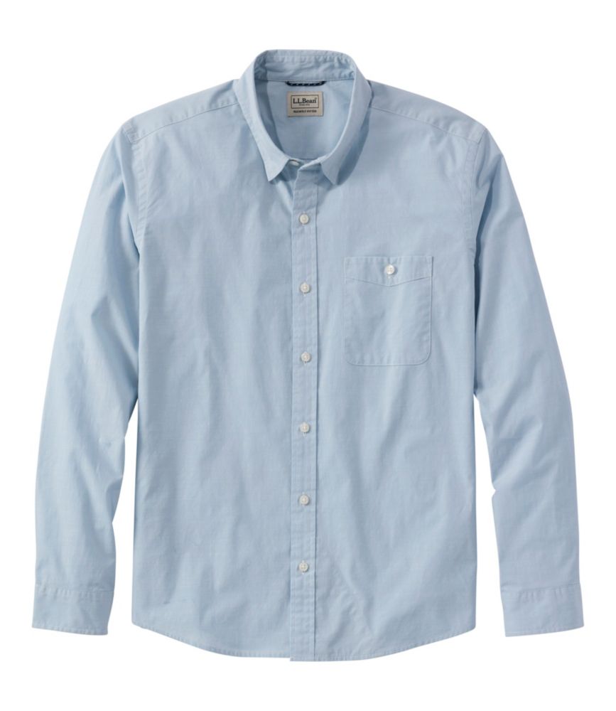Men's Comfort Stretch Performance® Chambray Shirt, Long-Sleeve, Slightly Fitted Untucked Fit - US 5710