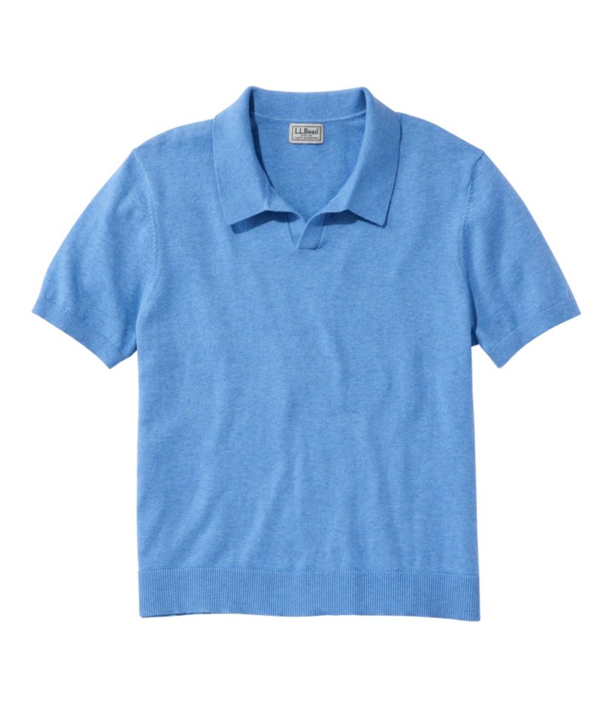 Men's All Seasons Cotton Blend Sweater, Short-Sleeve Polo - US 7055