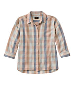 Women's Signature Linen-Blend Button-Front Shirt, Three-Quarter-Length Sleeve - US 4405