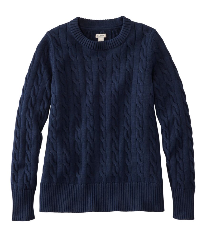 Women's The Original Double L® Sweater, Cable Crewneck - US 7760