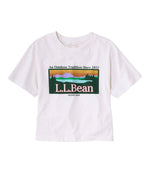 Women's Sunwashed Tee, Short-Sleeve Cropped Boxy Crewneck Logo - US 6155