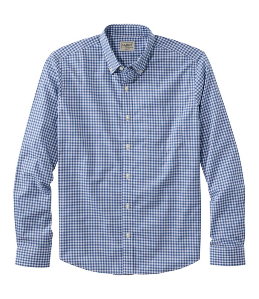 Men's Wrinkle-Free Kennebunk Sport Shirt, Long-Sleeve, Slim Fit, Check - US 1666