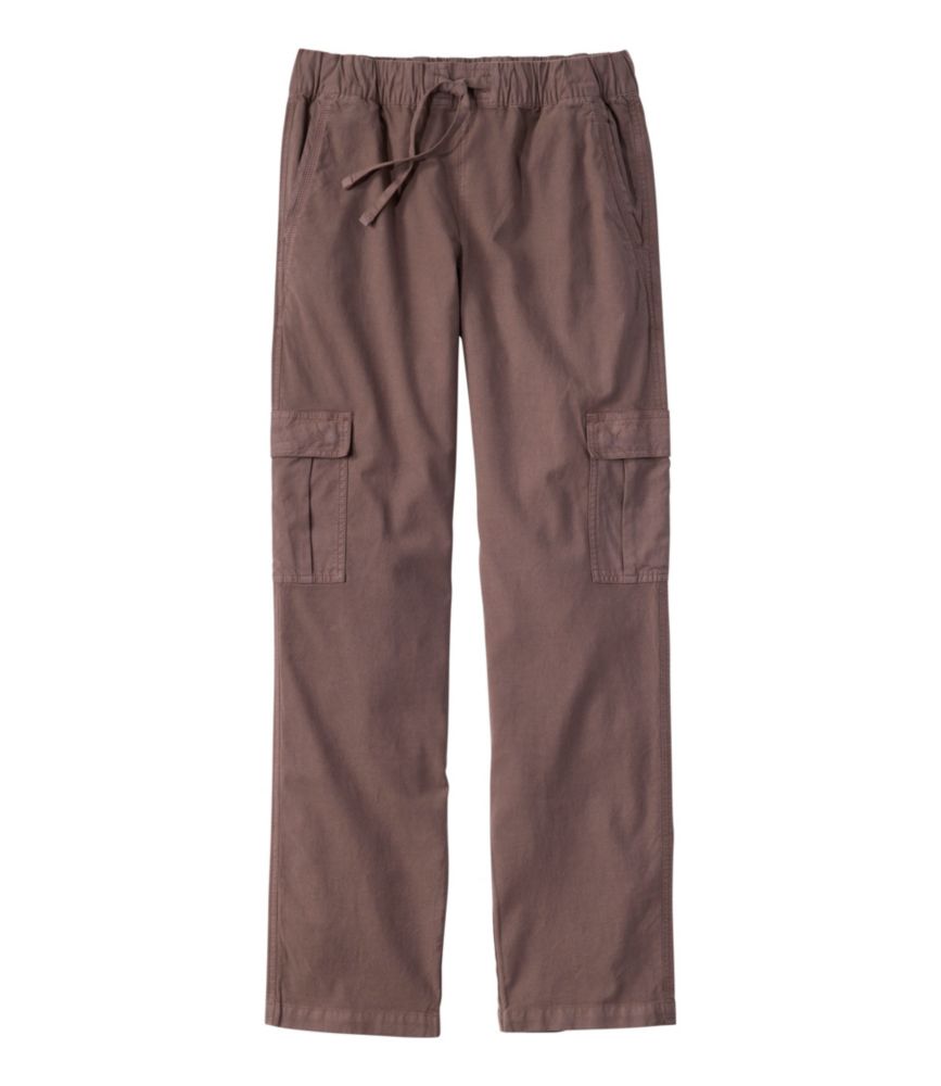 Women's Sunwashed Cotton-Blend Pull-On Pants, Mid-Rise Cargo - US 2087