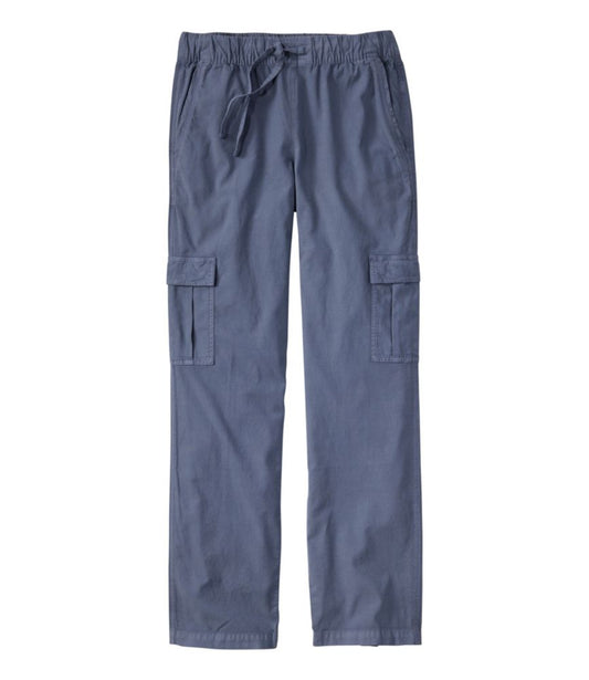 Women's Sunwashed Cotton-Blend Pull-On Pants, Mid-Rise Cargo - US 3392