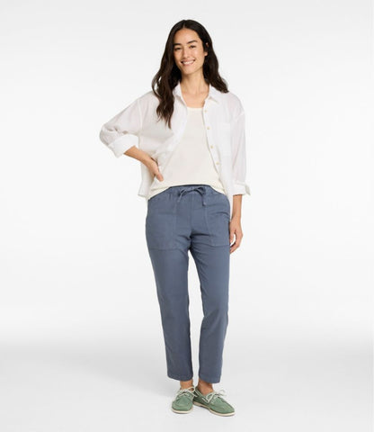 Women's Sunwashed Cotton-Blend Pull-On Pants, Mid-Rise Ankle - US 8142