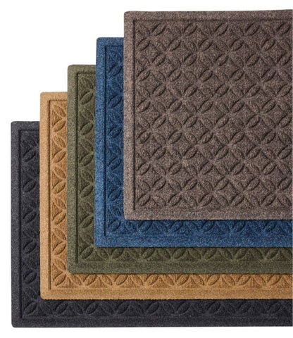 Heavyweight Recycled Waterhog Mat Runner, Geometric Rings - US 2187